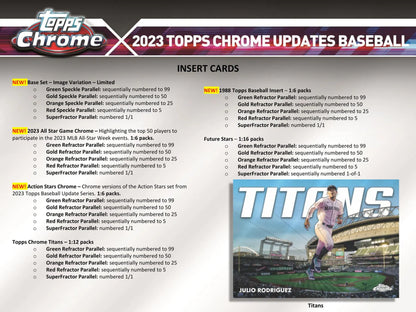 2023 Topps Chrome Update Series Baseball Hobby Box (Case Fresh)