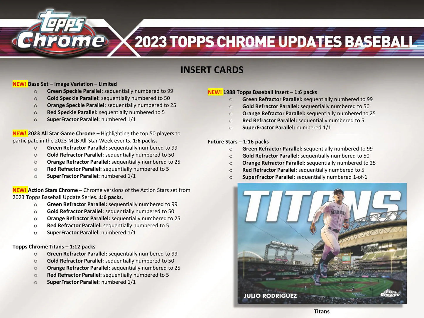2023 Topps Chrome Update Series Baseball Hobby 6-Box Case