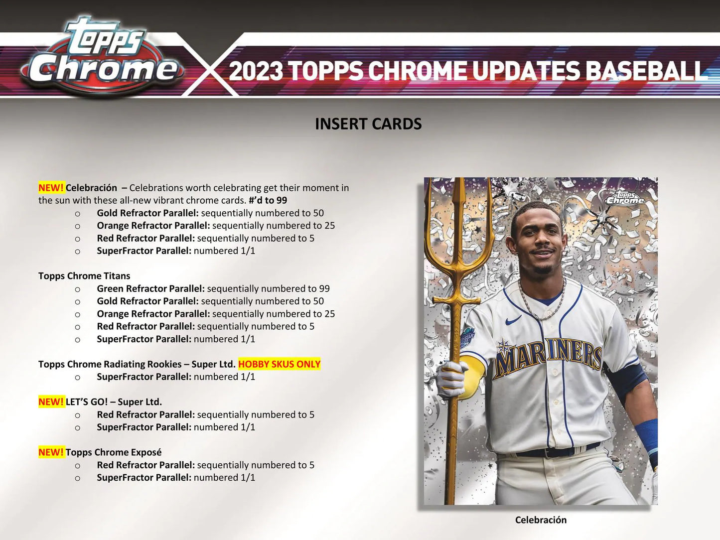 2023 Topps Chrome Update Series Baseball Hobby Jumbo 8-Box Case
