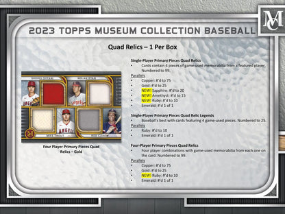 2023 Topps Museum Collection Baseball Hobby Box2023 Topps Museum Collection Baseball Hobby Box