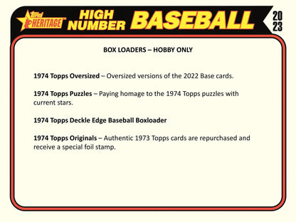 2023 Topps Heritage High Number Baseball Hobby 12-Box Case