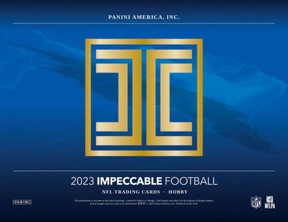 2023 Panini Impeccable Football Hobby Box (Presell)