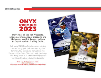 2023 Onyx Premium Baseball Collection Hobby 24-Box Case