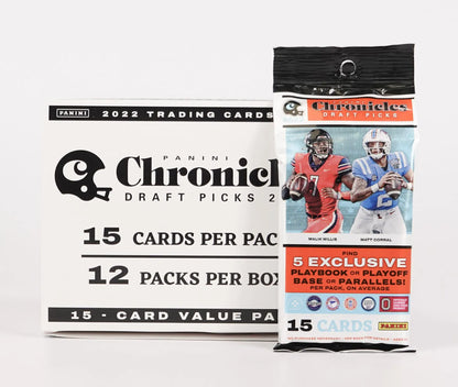 2022 Panini Chronicles Draft Picks Football Jumbo Value 12-Pack Box