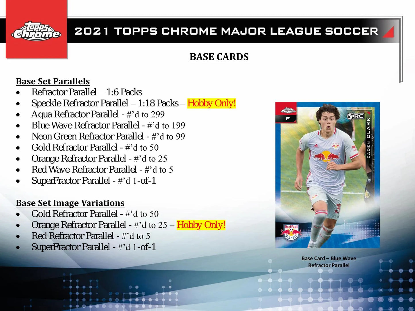 2021 Topps MLS Major League Soccer Chrome Hobby Pack
