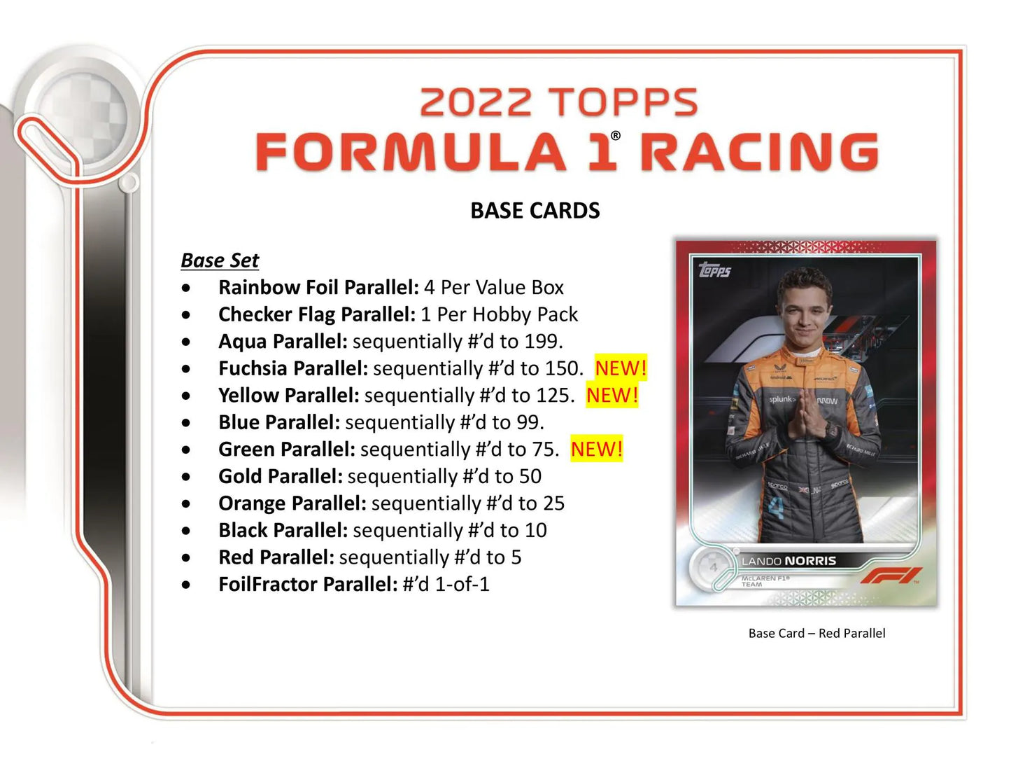 2022 Topps F1 Formula 1 Racing Hobby 12-Box Case